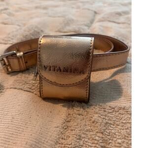 Vitamin A Liquid Gold Belt Pouch Y2K Metallic Cyber Utility Resort preppy chic